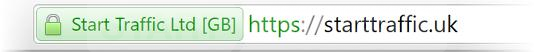address bar showing secure connection